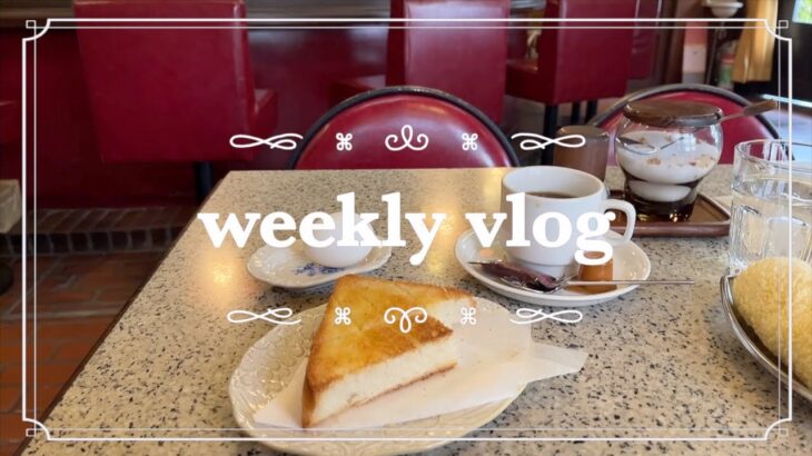 〔weekly vlog〕至福のダブルチーズケーキ🧀/喫茶店モーニング☕️🍞🥚