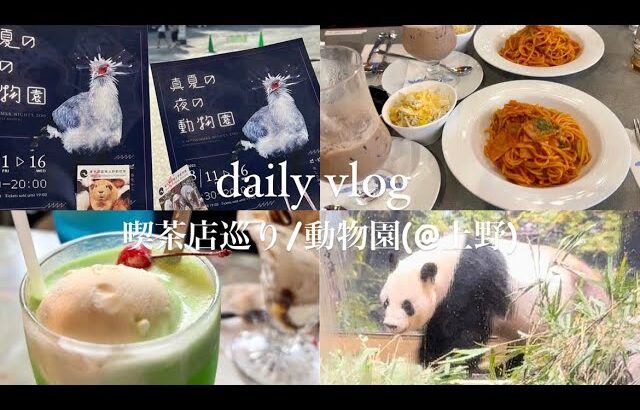 【vlog】社会人OLの休日 | 上野で喫茶店巡り☕️(コーヒーショップギャラン•珈琲王城) | 上野動物園🐘