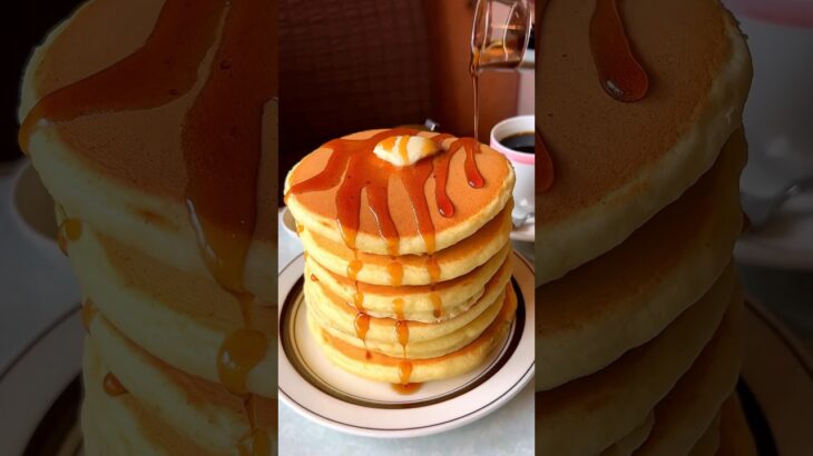 レトロ喫茶店のモーニング6段ホットケーキ🥞【愛知 喫茶サンセン】