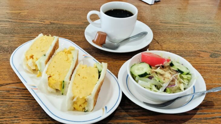 愛知県グルメ！今回は春日井市の喫茶店のモーニング！厚焼き玉子サンドが絶品✨